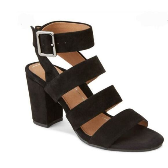 NWOT! VIONIC Blaire Heeled Black Suede Sandal - Size 10 - Picture 2 of 16
